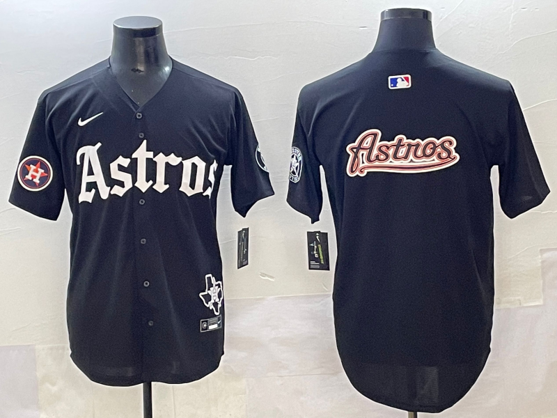 Men Houston Astros blank black MLB Nike 2025 jersey style  22->houston astros->MLB Jersey